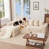 TiramisuBest 10 in 1 Convertible Sectional Sofa L Shape Corduroy Floor Sleeper Side Pocket 6 Pillows Modular DIY Small Space - 2 of 4