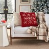 20"x20" Oversize Holiday Loop Snowflake Indoor Square Throw Pillow - Mina Victory - 4 of 4