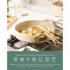 Bloomhouse 15 Piece Pots and Pans Heavy Duty Aluminum Premium PFA Free Ceramic Nonstick Dutch Oven Pot with Lid - Linen White with Gold Handle - 3 of 4