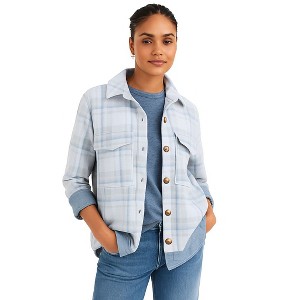 BeachLunchLounge Taelyn Women's Cozy Soft Shacket | Morning Mist - 1 of 4