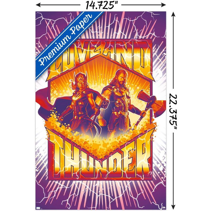 Trends International Marvel Thor: Love and Thunder - Purple Lightning Unframed Wall Poster Prints, 3 of 7