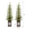 NAYSAYE 4FT Artificial Christmas Tree Set of 2 with PE Needles and Gold Potted Stand for Holiday Home Decor, Green, 17.7"*17.7"*47.2" - 4 of 4