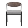 Baxton Studio 4pc Revelin Fabric and Metal Dining Chair Set Gray/Dark Brown/Black - 4 of 4