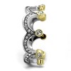 Slickblue Two-Tone Gold Crown Shaped Stainless Steel Ring with Clear Crystal, Ion Plated Finish, Sizes 5-10 - 4 of 4