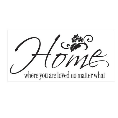 Unique Bargains English Motto Text Pattern Home Living Room Wall Sticker Removable Art Decal