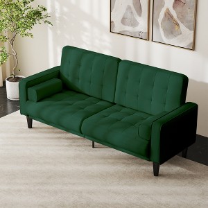 Kayamas 70" Small Loveseat Sofa Small Couch for Living Room, Comfy Love Seat with Removable Washable Cover and Solid Wood Frame - 1 of 4