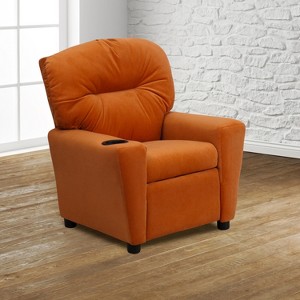 Emma and Oliver Contemporary Kids Recliner with Cup Holder - 1 of 4