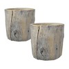 YUHAO Set of 2 Fillmore Planters - Small Round Decorative Pots for Indoor Outdoor Home Garden Decor,6.5"x6.5"x6.5" - 3 of 4