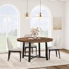 47" Round Dining Table, Industrial Dinner Table for 4 to 6, Circle Kitchen Table for Dining Room, Kitchen （No Chairs） - 2 of 4