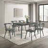Kumasinova 17.5"H Rustic Farmhouse Dining Chairs Set of 2,Eco-Friendly Rubberwood Armless Chair for Kitchen,Versatile Side Chair,300lbs Max - 4 of 4