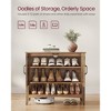 VASAGLE Shoe Cabinet, 3-Tier Shoe Storage Organizer, Shoe Shelf, Traditional American, Freestanding - 2 of 4