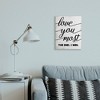 Stupell Industries Love You Most Romantic Rustic Word Design - 2 of 4