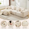 GustoWave 137" Cloud Sectional Couch, Modular Modern U-Shaped Sofa with Chaise Lounge, Corduroy Fabric, Convertible Sleeper Sofa - 3 of 4