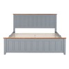 NicBex Full/Queen Size Vintage Wood Platform Bed Frame with Rectangular Headboard and Footboard,Under Bed Storage,No Box Spring Needed,Easy Assembly - 3 of 4