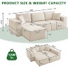 108" Modular Sectional Sofa with L-Shape Chaise,Deep Seat Sleeper Cloud Couch, Upholstered Modern Sofa for Living Room or Bedroom,No Assembly - 2 of 4