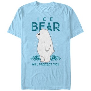 Men's We Bare Bears Ice Bear Will Protect You T-Shirt - 1 of 3