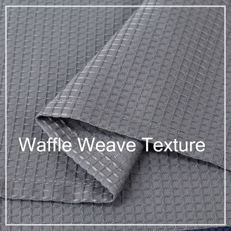 Waffle Fabric Shower Curtain for Bathroom, 3 of 5