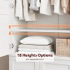 Nasitip Armoire Wardrobe Closet with 4 Doors,72" Wooden Wardrobe Cabinet with Hanging Rod,18 Adjustable Shelves for Bedroom, Clothes - 4 of 4