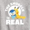 Boys' - Pokémon - The Snuggle Is Real Pikachu And Piplup Graphic Long Sleeve Fleece Sweatshirt - 2 of 4