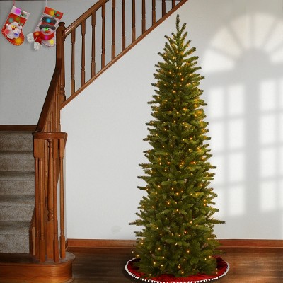 Slim Green Fir Christmas Tree with Clear Lights