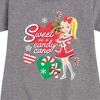 JoJo Siwa Sweet As A Candy Cane Graphic Short Sleeve Fleece Dress - Heather Grey - 2T - 2 of 3