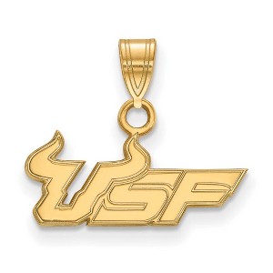 Black Bow Jewelry 10k Yellow Gold South Florida Bulls NCAA Small Pendant - 1 of 3