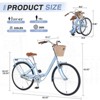 Aukfa 26 Inch Women's Bicycle Single Speed Folding Women's Bicycle, Durable Steel for Easy Storage and Commuting Multi-Color - 3 of 4