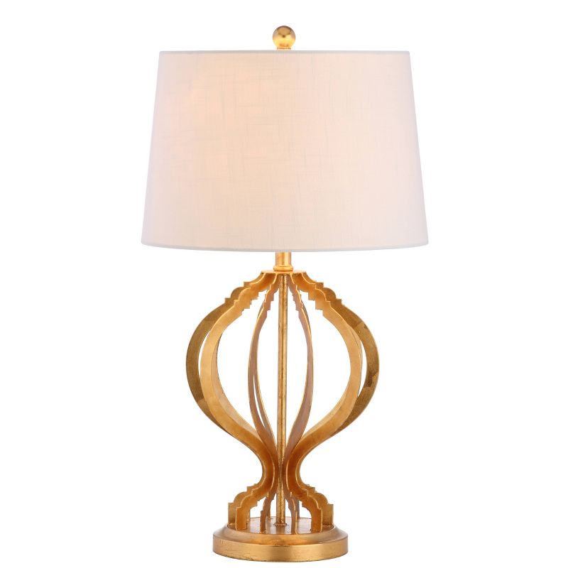 28.5&#34; Metal Sebastian Trellis Table Lamp (Includes LED Light Bulb) Gold - JONATHAN Y, 1 of 7
