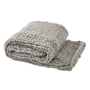 Park Designs Fog Chunky Knit Throw - 1 of 3