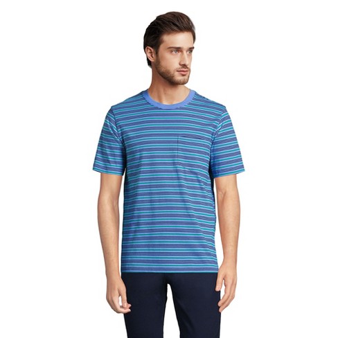 Lands' End Men's Big Super-T Short Sleeve V-Neck T-Shirt, Size: Big 3XL, Blue