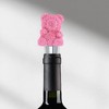 Unique Bargains Bottle Stoppers Teddy Bears Zinc Alloy Resin TPR Red Silver Tone Black 1 Pc - 2 of 3