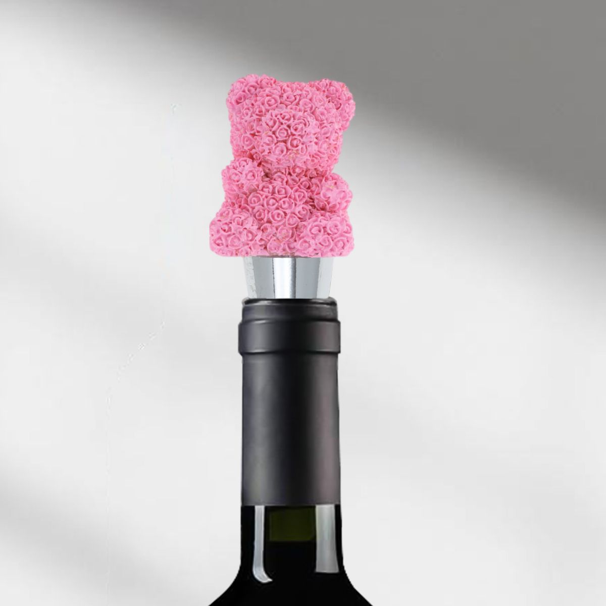 Unique Bargains Bottle Stoppers Teddy Bears Zinc Alloy Resin TPR Red Silver Tone Black 1 Pc - thumbnail 5