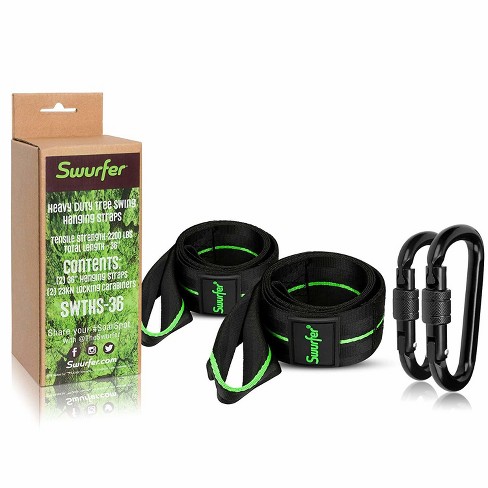 Swurfer Tree Hanging 2 Strap - 36 inch Brown Standing Swing - Residential  Use - Includes 2 Straps and 2 Carabiners