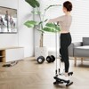 Costway Mini Stepper for Exercise at Home with Resistance Bands Adjustable Height Black/White - 2 of 4