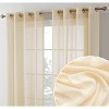 HLC.ME Sierra Burlap Flax Linen Privacy Sheer Light Filtering Window Grommet Curtains Panels, Set of 2 - 2 of 4