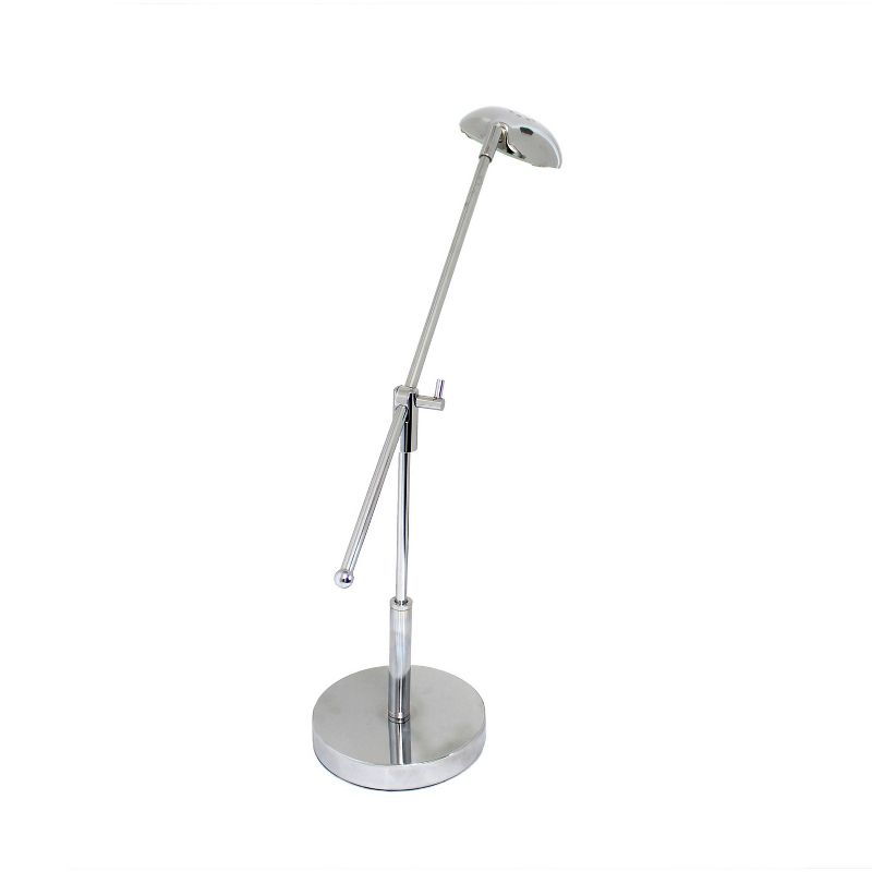3W Balance Arm Chrome Desk Lamp with Swivel Head Silver (Includes LED Light Bulb) - Simple Designs, 4 of 6