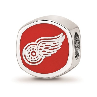 Black Bow Jewelry Sterling Silver Detroit Red Wings NHL Bead Charm
