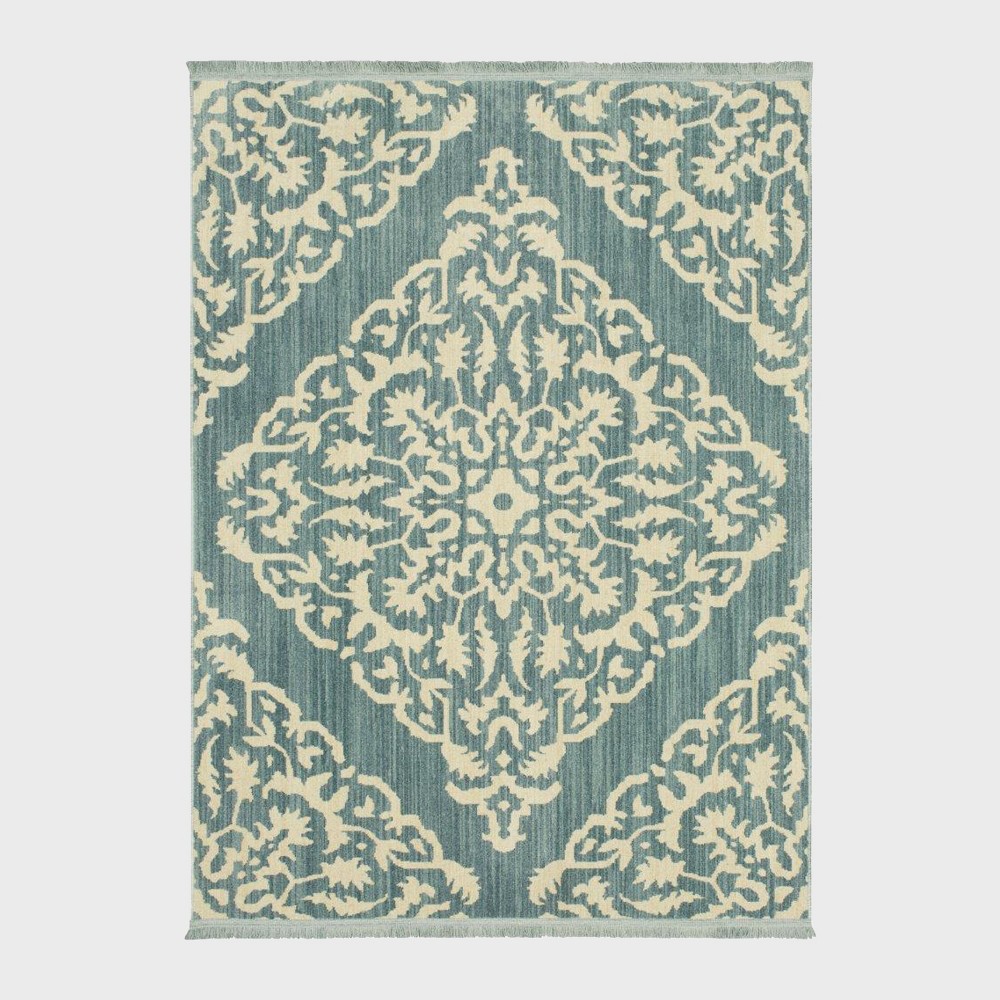 10'x13' Medallion Woven Area Rug Aqua - Threshold™