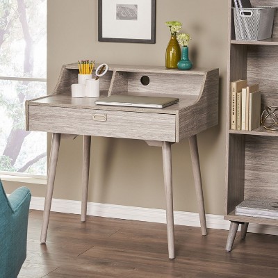 Small Computer Desk Office Dressing table Gaming Study Writing Work Kids Student Table with Storage Bag Modern Simple Style for Bedroom-The Pop Home