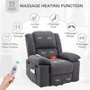 Power Lift Recliner With Massage And Lumbar Heating For Elderly, Adjustable Modern Reclining Chair Massage Sofa With Side Pockets For Living Room - 2 of 4
