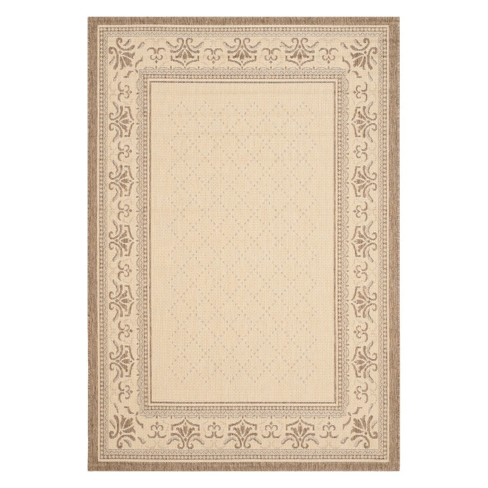 4'X5'7in Rectangle Alicante Outer Patio Rug Natural/Brown - Safavieh