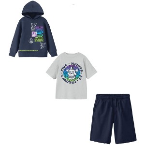 Five Nights At Freddy's Perfect Outfit Hoodie, Short-Sleeve Tee, and Lounge Shorts 3-Piece Combo Set - 1 of 4
