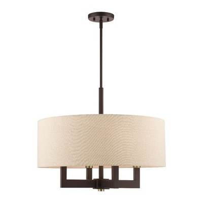 Livex Lighting Cresthaven 4 - Light Chandelier in  Bronze/Antique Brass