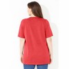 Catherines Women's Plus Size Suprema Crochet V-Neck Tee - 3 of 4