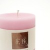 Rustic Pink Pillar Candle 4"x6" – Elegant Home Décor Candle - 2 of 4