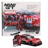 Nissan GT-R NISMO #23 Winner "Suzuka - Super GT Series" (2021) with Matsuda Figure Limited Ed 1/64 Diecast Model Car by Mini GT - 3 of 4