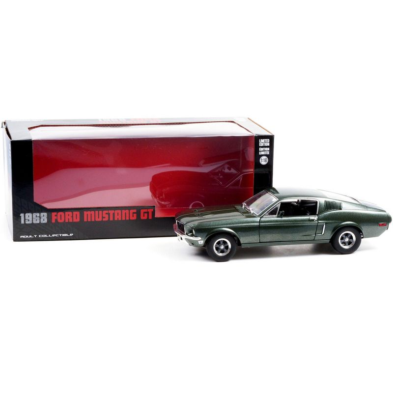 1968 Ford Mustang GT Fastback Highland Green Metallic 1/18 Diecast Model Car by Greenlight, 3 of 4