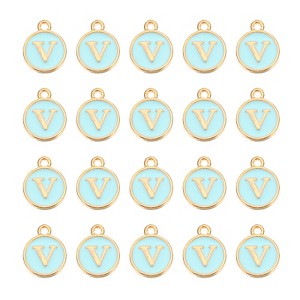 Unique Bargains Beautiful Designer DIY Jewelry Making Initial Pendants 50 Pcs - 1 of 4