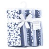 Hudson Baby Baby Girls Cotton Flannel Burp Cloths 12pk, Blue Cosmos, One Size - 2 of 4