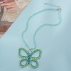 Butterfly Choker Necklace - Large 2.5" X 3" Sparkly Green Butterfly Pendant for Women, Elegant Costume Jewelry - 2 of 4